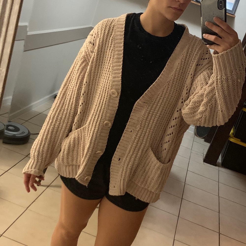 Beige POL cardigan size L